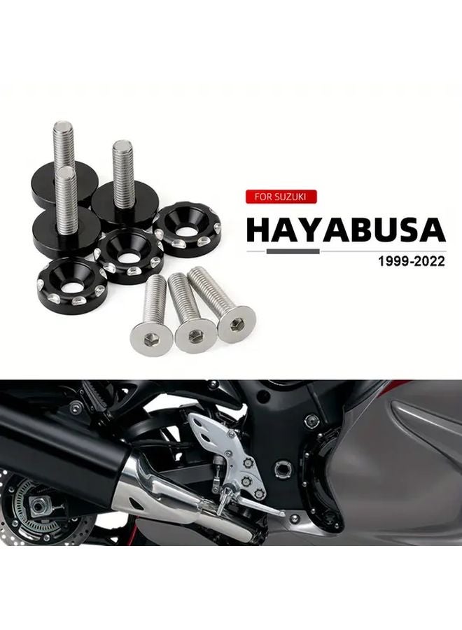 Suzuki GSX1300R Hayabusa 1999 2022 Footrest Pedal Peg Bracket Mount Screws Bolts Color Variant - Image 1